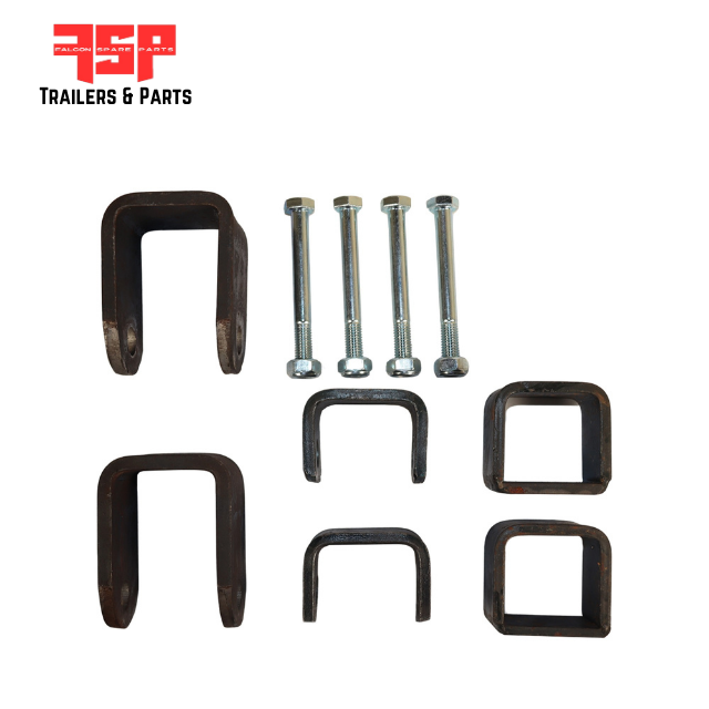 45mm Eye to Slipper Spring Hanger Kit (Tandem axle trailer)