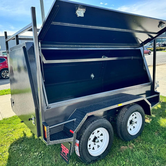 10x5 Two Piece with Tailgate Back Door, Slant Sides, 2 Ton