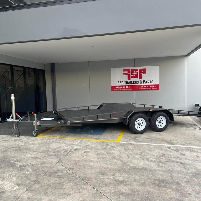 16x6.6 Car Trailer Beaver Tail With Sides 3200 Kg GVM