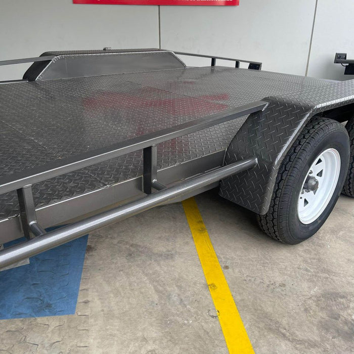 16x6.6 Car Trailer Beaver Tail With Sides 3200 Kg GVM