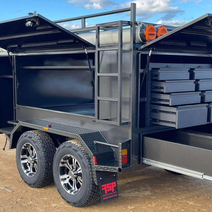 8x5 Single Piece Square Top Tradesman Trailer with Alloy Wheels 2800 KG GVM