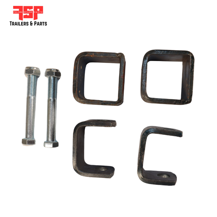 45mm Eye to Slipper Spring Hanger Kit (Single axle trailer)