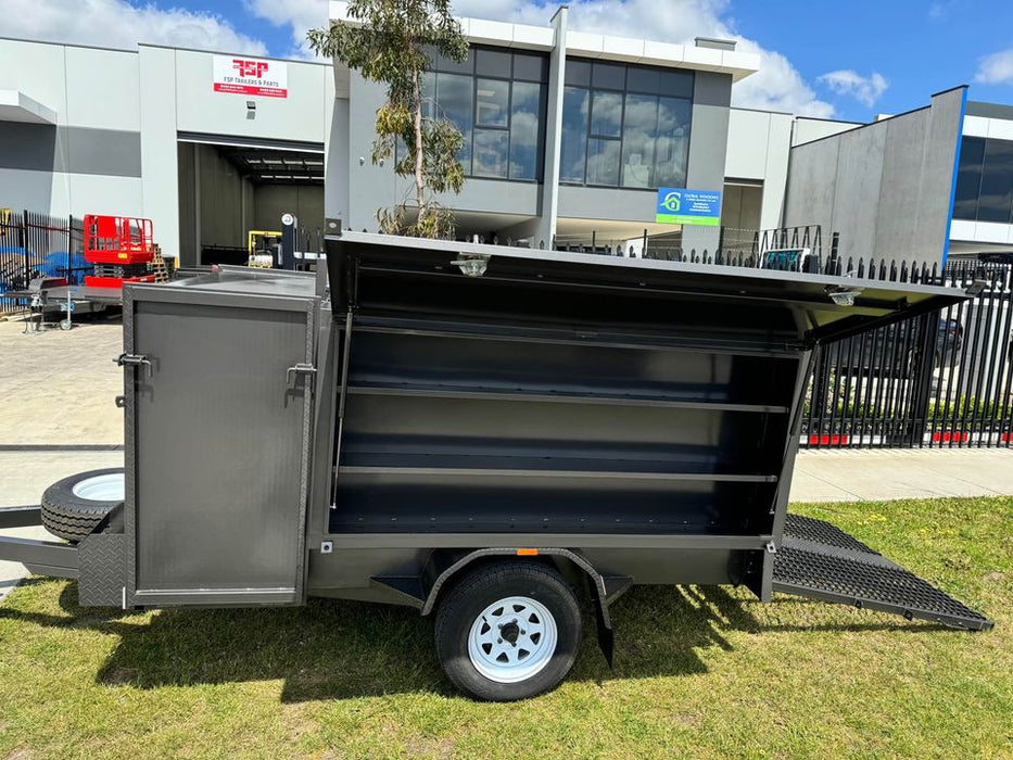 7x5 Lawn Mower Gardener Trailer 1400 kg GVM with Grip Mesh Ramp