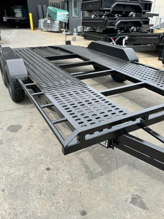 16x6'6 Beaver tail tandem perforated sheet car trailer 3.2 ton GVM