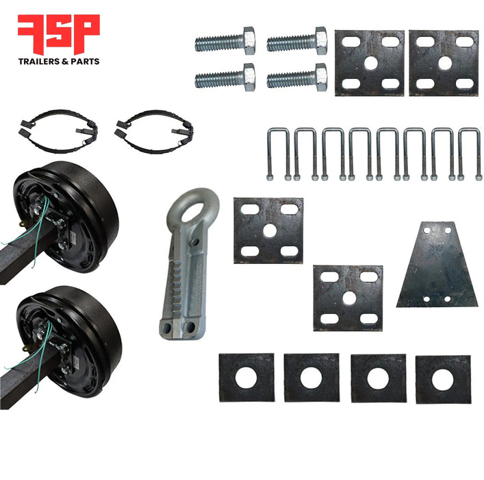 Diy Tandem Axle trailer parts 4500 Kg rated Solid beam axles